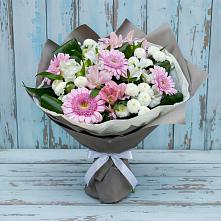 Букет цветов из:  Герберы, Альстромерии и Хризантемы #REPLACE_PRED# Азово