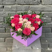 Цветочная композиция из Розы в коробке в Азово