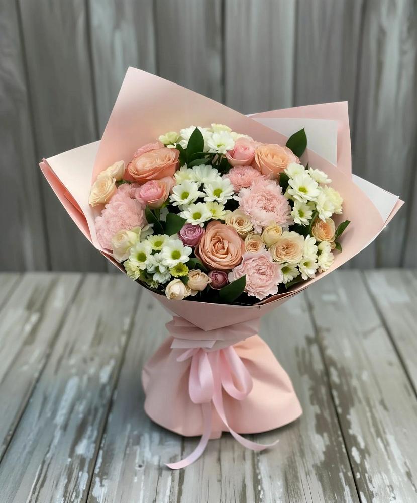 Букет цветов из: Гвоздики, Розы и Хризантемы в Азово