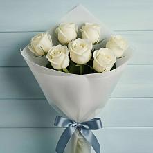 Букет 7 Белых роз Эдлесс Лав #REPLACE_PRED# Азово