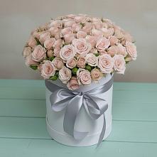 Цветочная композиция из Розы в шляпной коробке #REPLACE_PRED# Азово