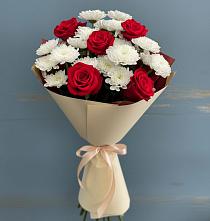 Букет цветов из:  Розы и Хризантемы #REPLACE_PRED# Азово