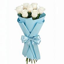 Букет 7 белых роз Проуд в Азово