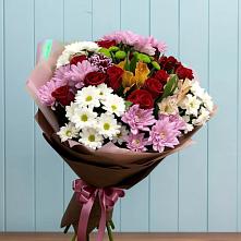 Букет цветов из:  Розы, Хризантемы и Альстромерии в Азово