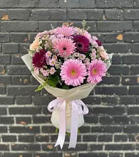 Букет цветов из:  Герберы и Хризантемы #REPLACE_PRED# Азово